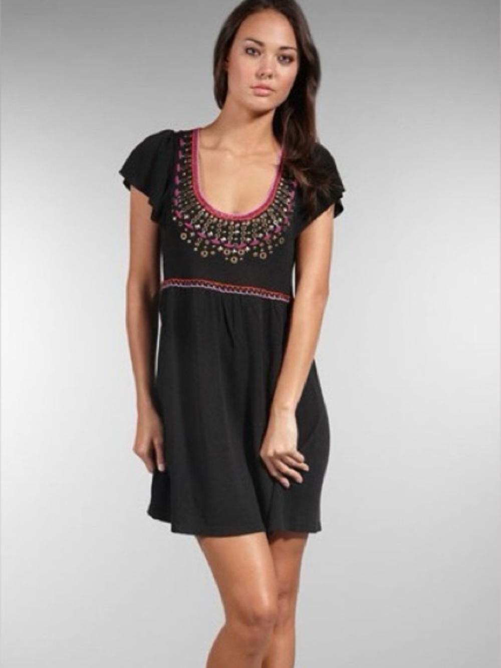 Vintage Nanette Leporo vintage beaded knit dress